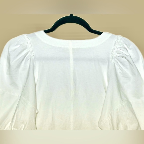 NWT Madewell Puff-Sleeve Tee in Eyelet White, Size XS - Picture 9 of 14